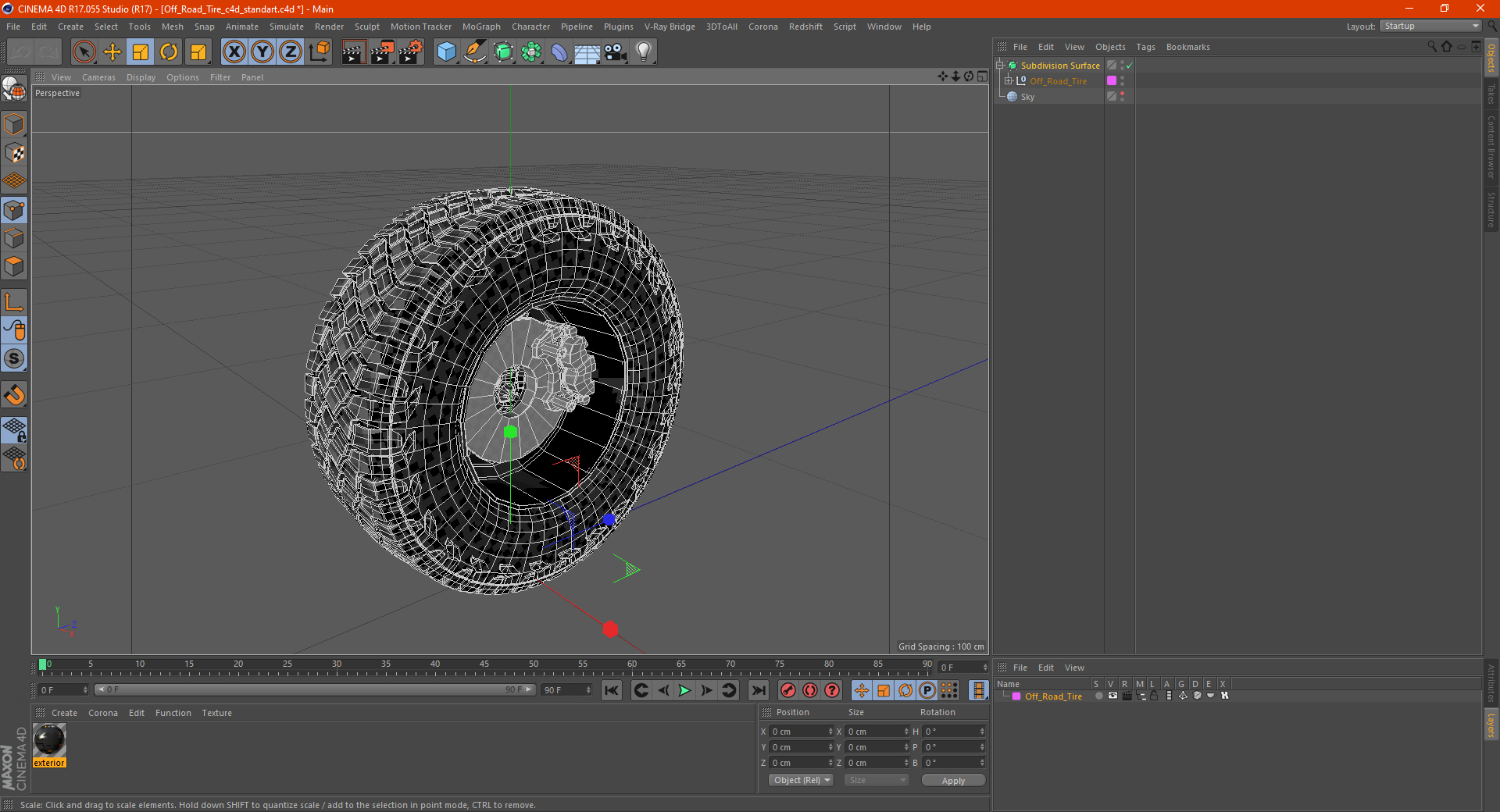 3D Off Road Tire model