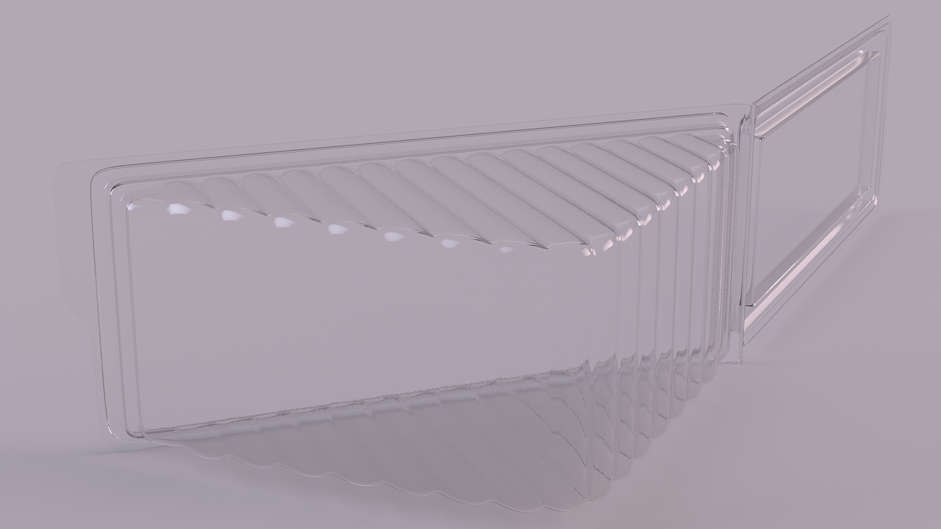 3D model Plastic Wedge for 2 Sandwiches Open