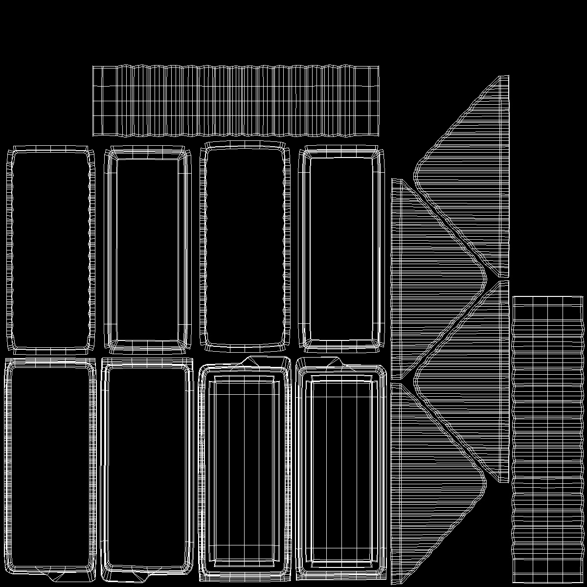 3D model Plastic Wedge for 2 Sandwiches Open