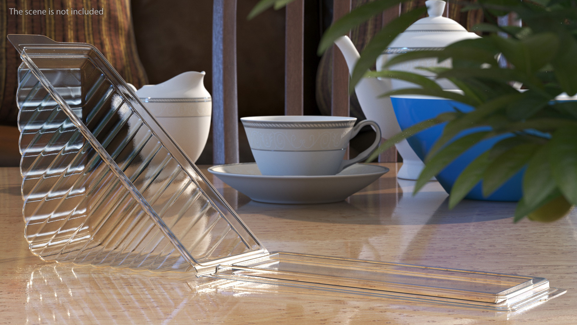 3D model Plastic Wedge for 2 Sandwiches Open