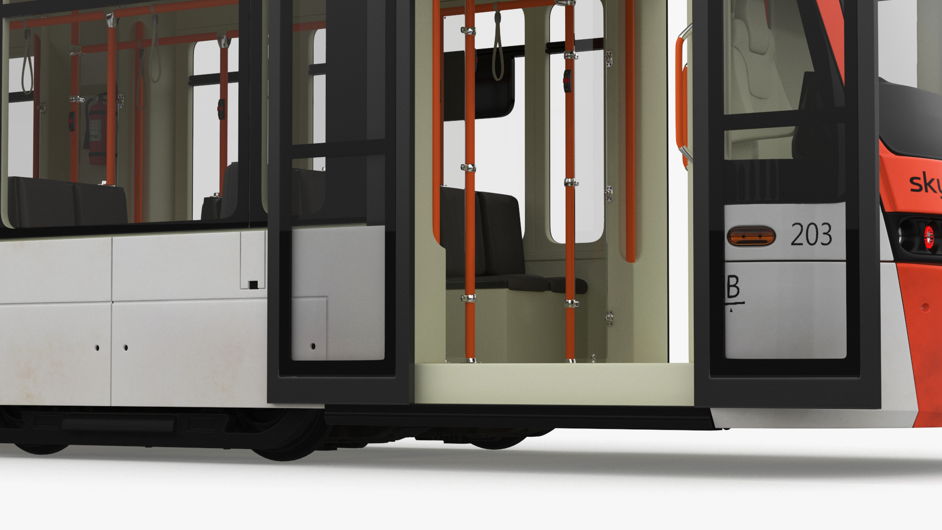 Modern City Tram Bybanen 3D model