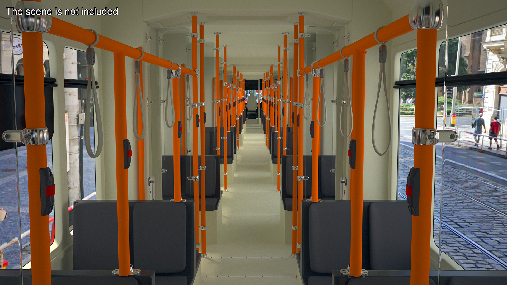 Modern City Tram Bybanen 3D model