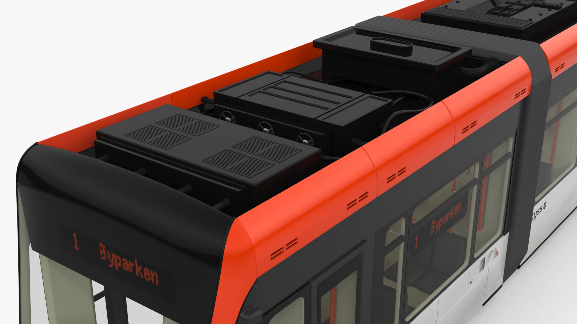Modern City Tram Bybanen 3D model