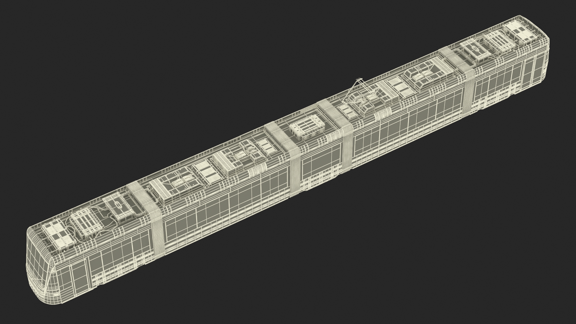 Modern City Tram Bybanen 3D model