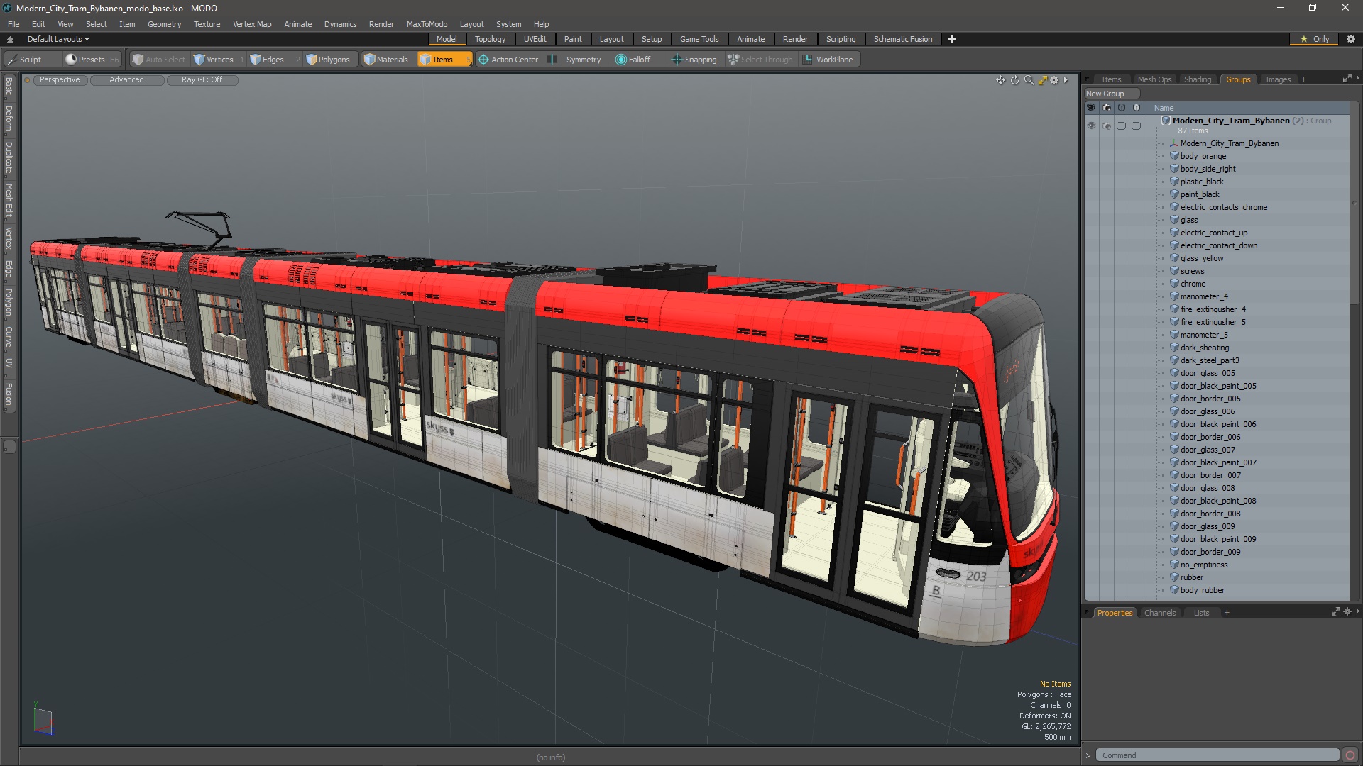Modern City Tram Bybanen 3D model