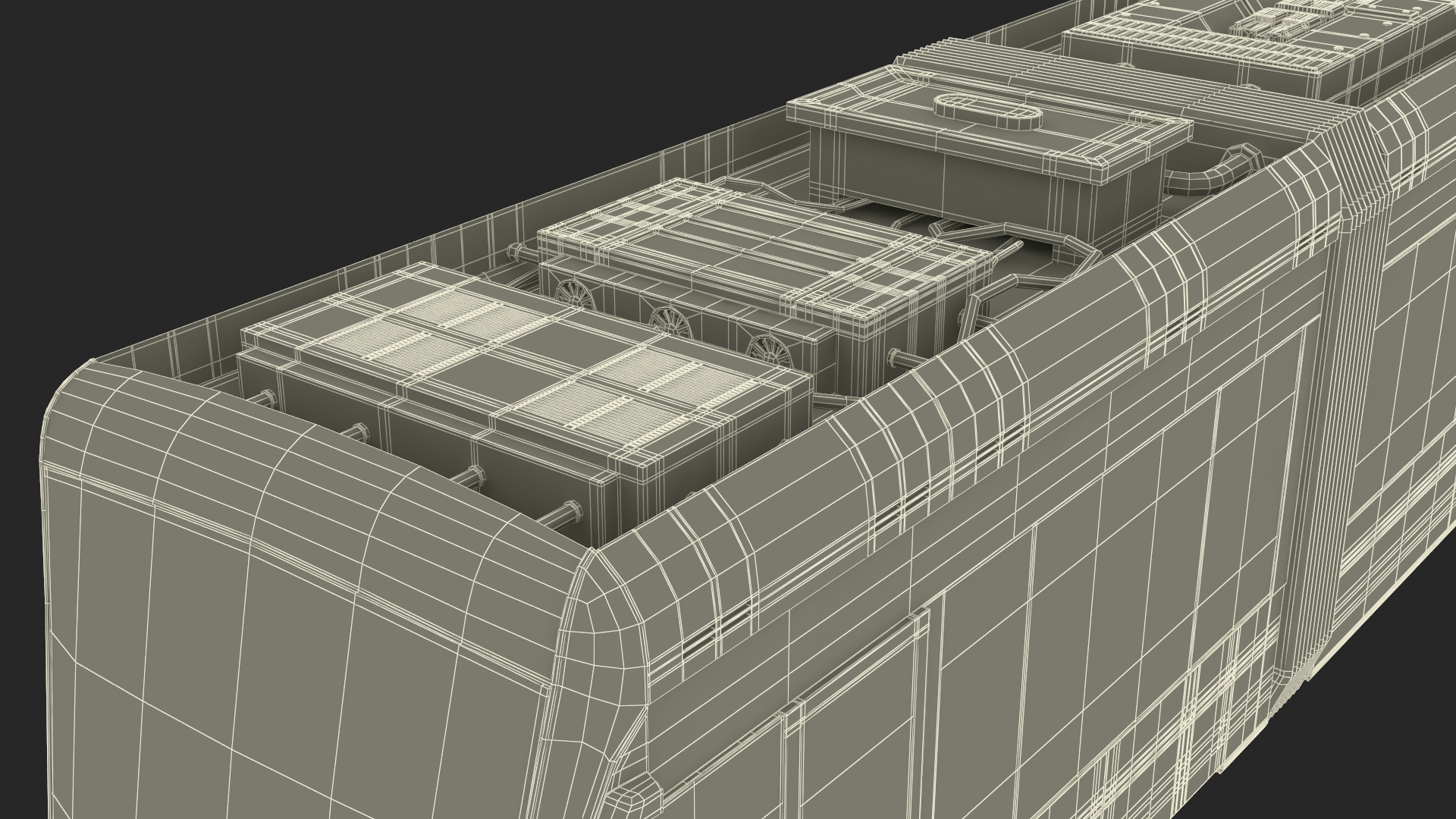 Modern City Tram Bybanen 3D model
