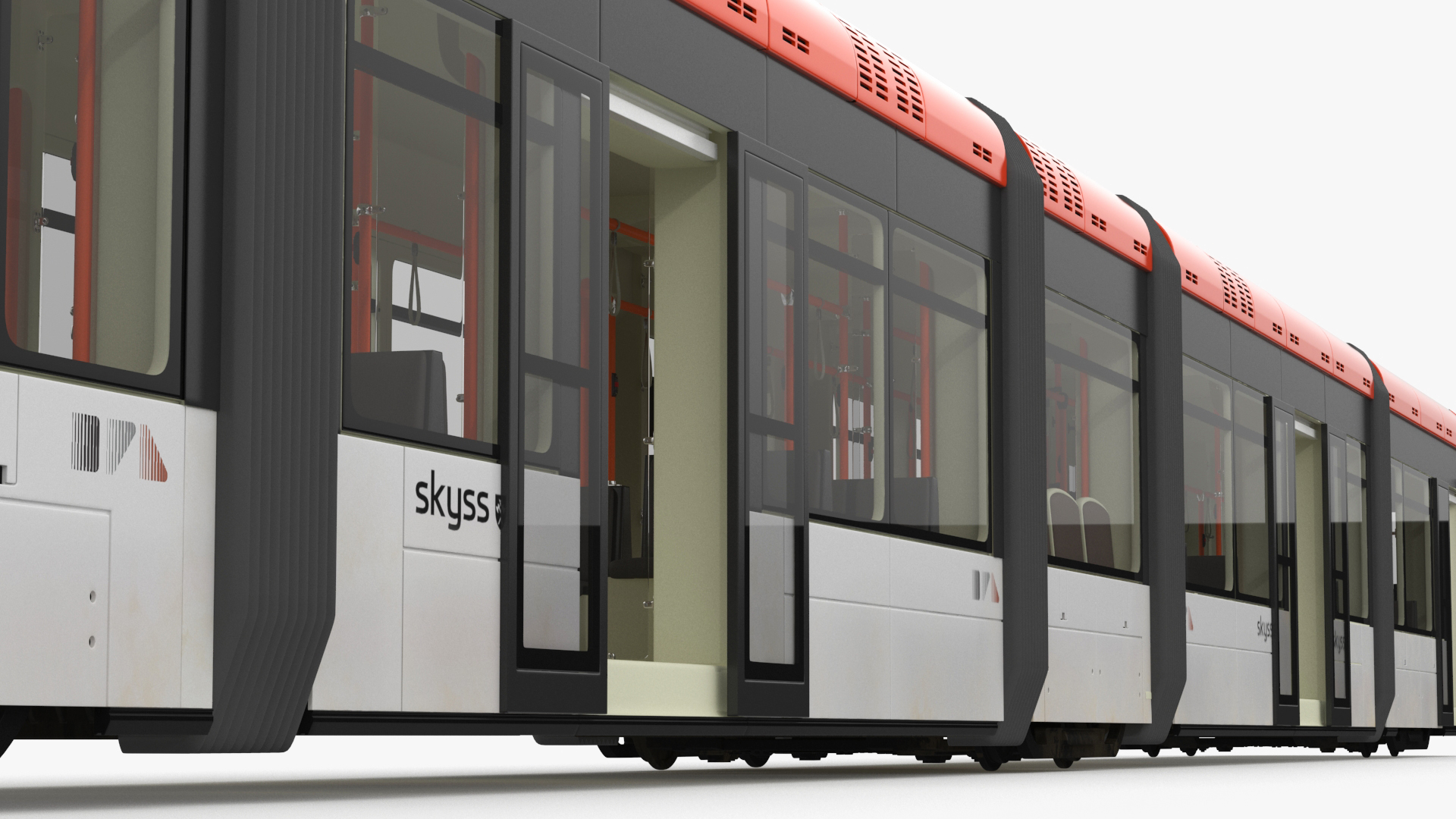 Modern City Tram Bybanen 3D model