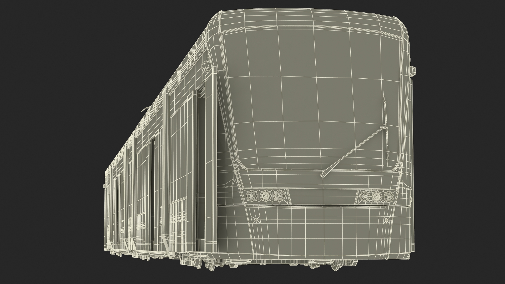 Modern City Tram Bybanen 3D model
