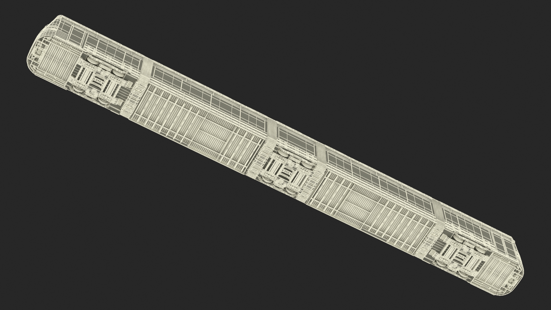Modern City Tram Bybanen 3D model