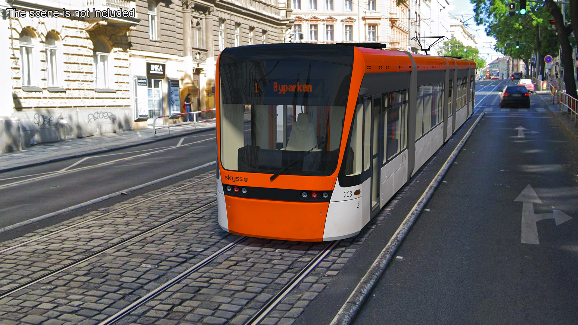 Modern City Tram Bybanen 3D model