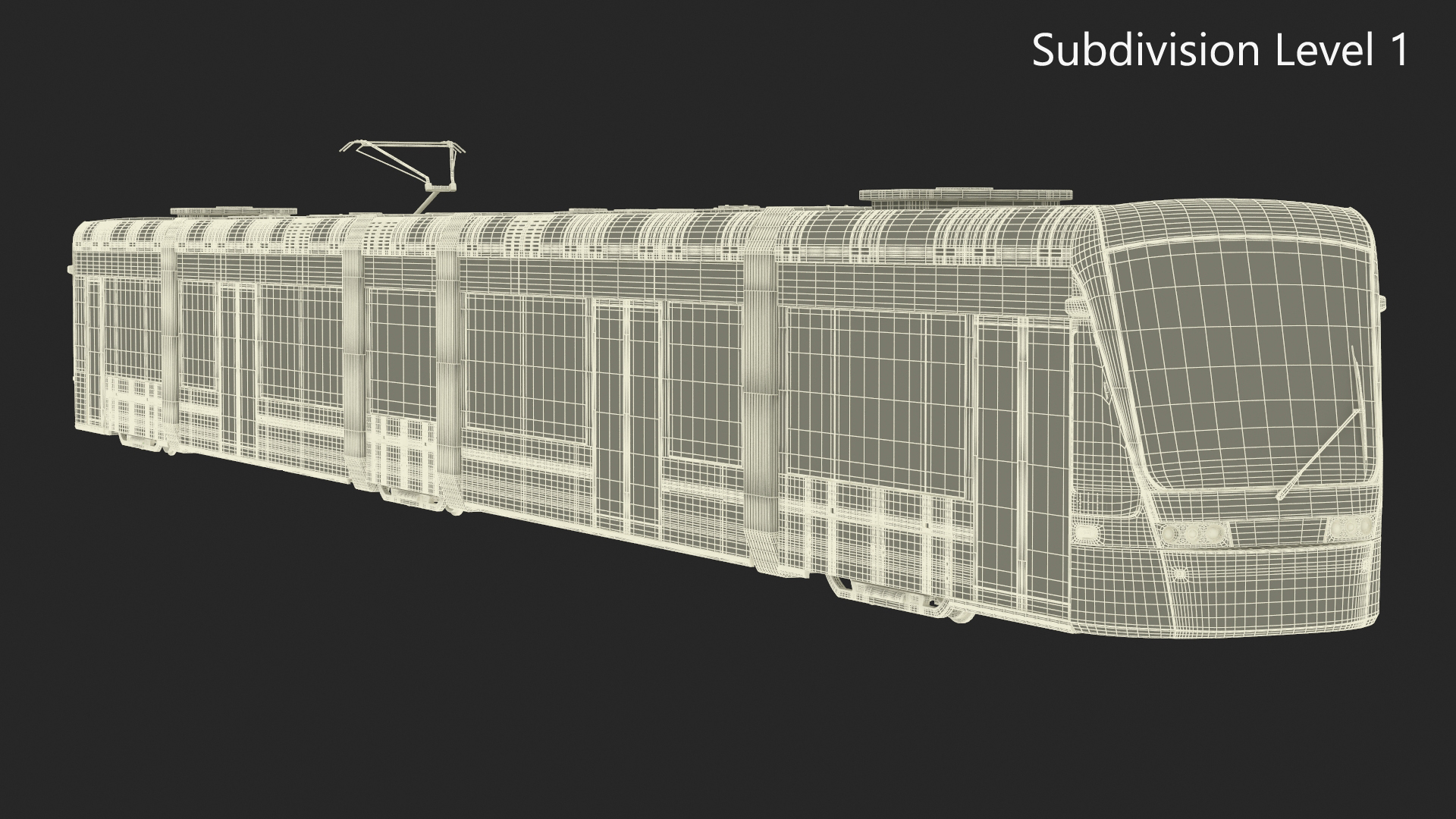 Modern City Tram Bybanen 3D model