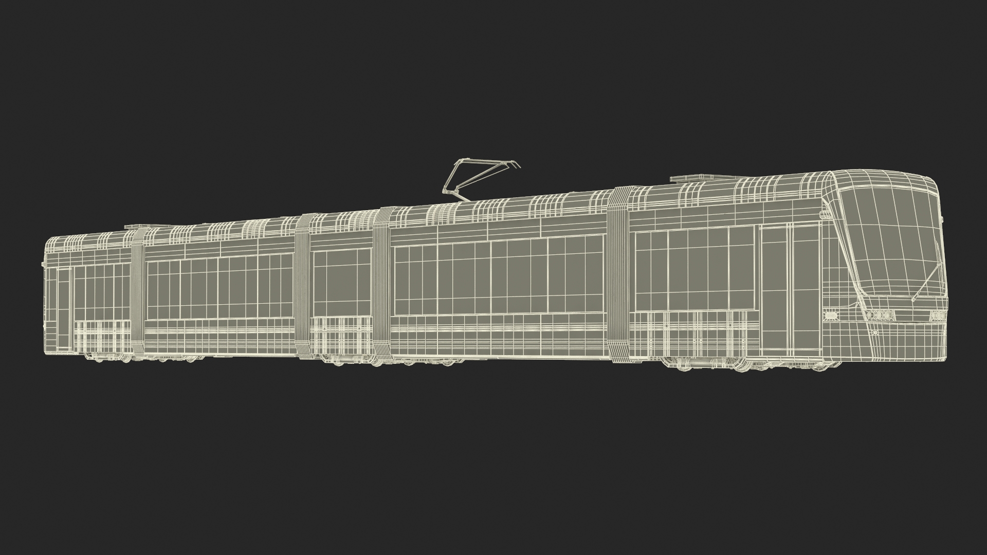 Modern City Tram Bybanen 3D model