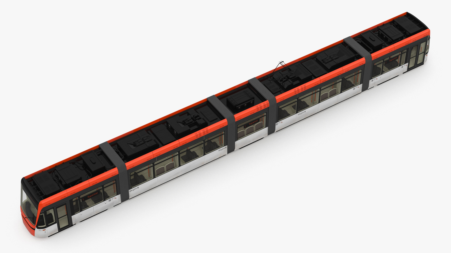 Modern City Tram Bybanen 3D model