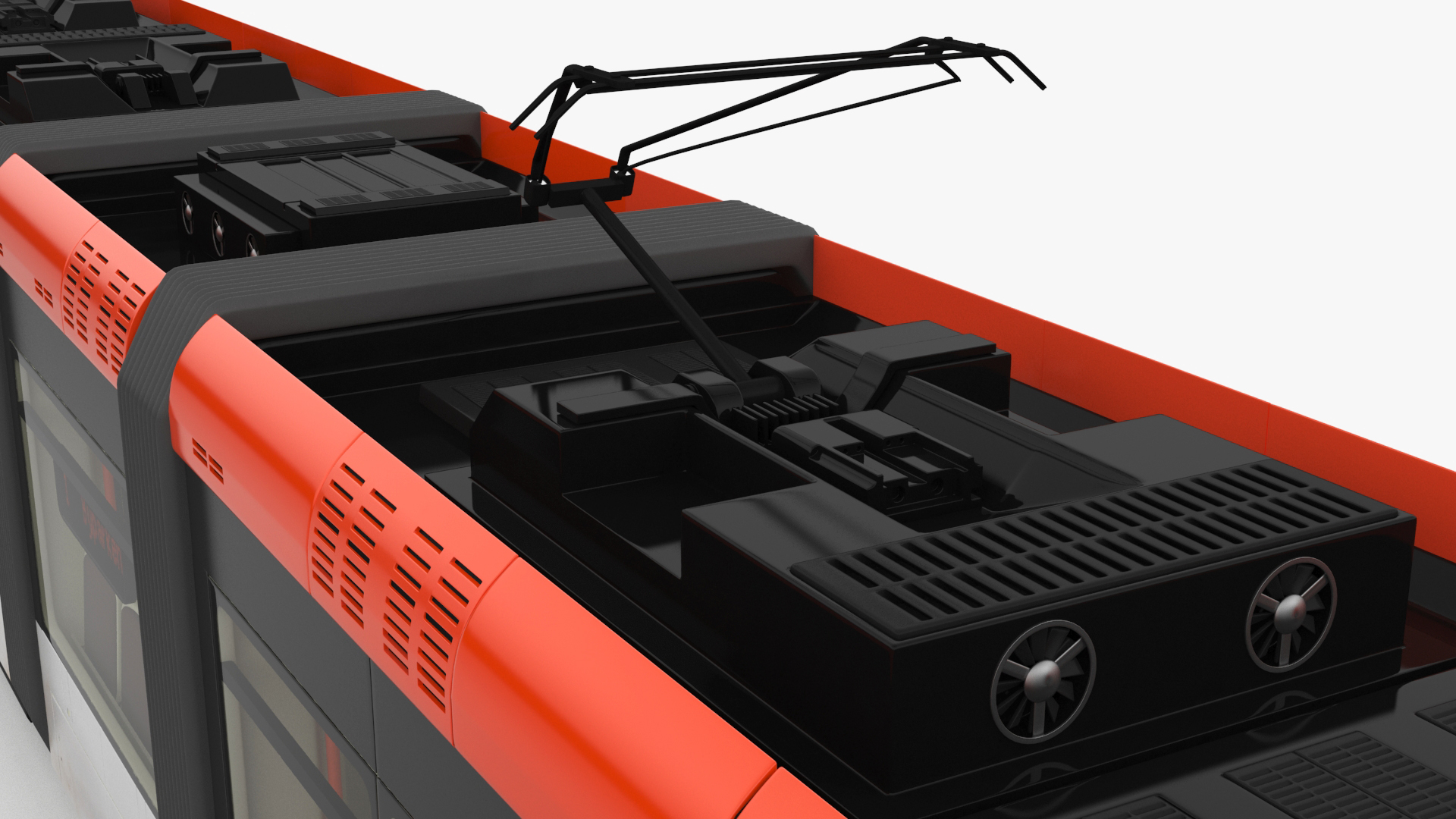 Modern City Tram Bybanen 3D model