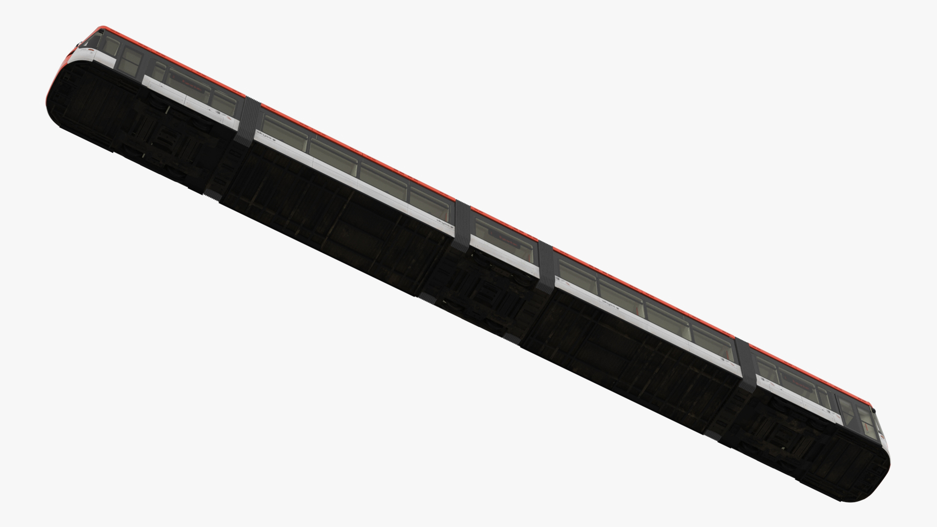 Modern City Tram Bybanen 3D model