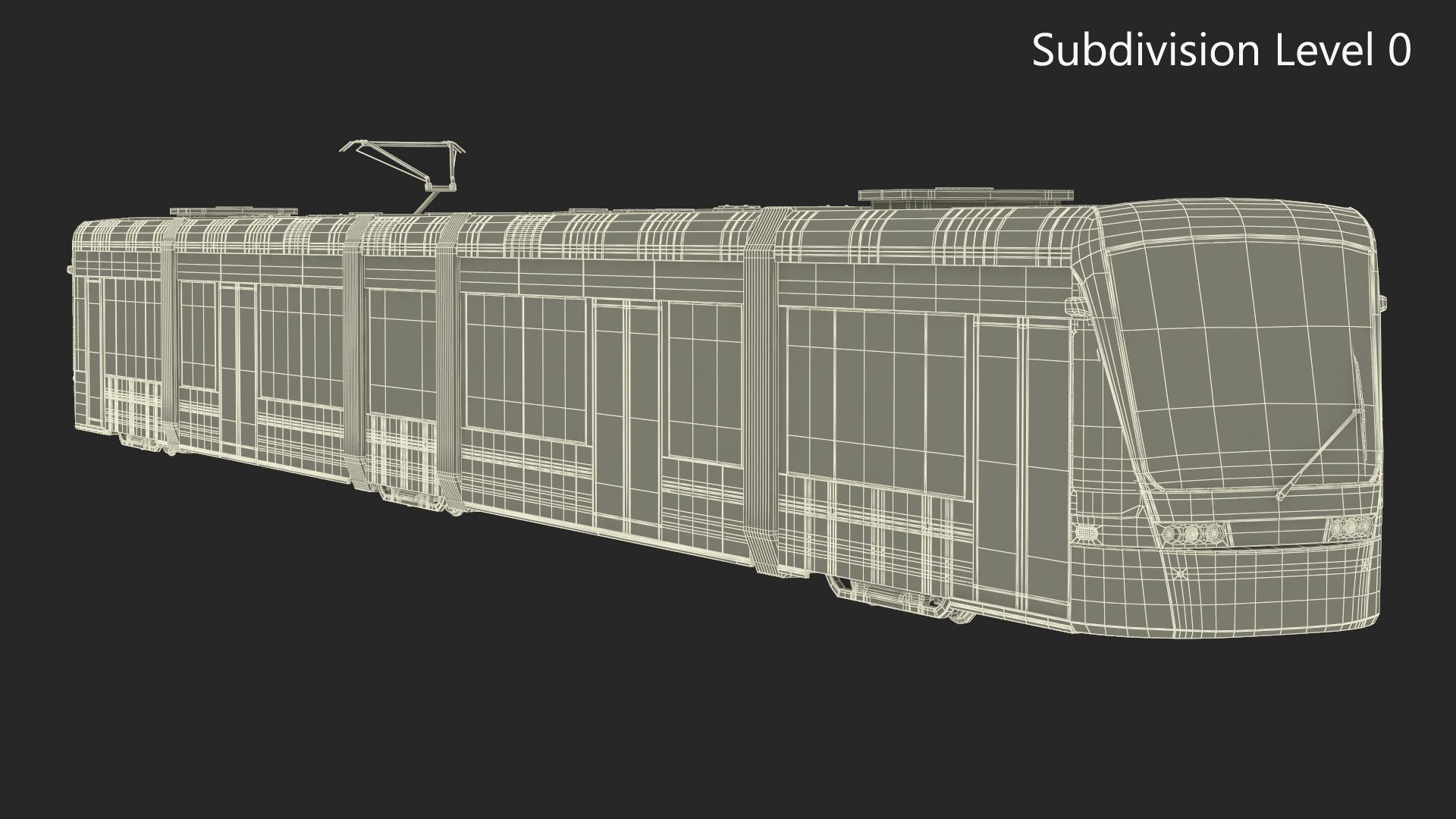 Modern City Tram Bybanen 3D model