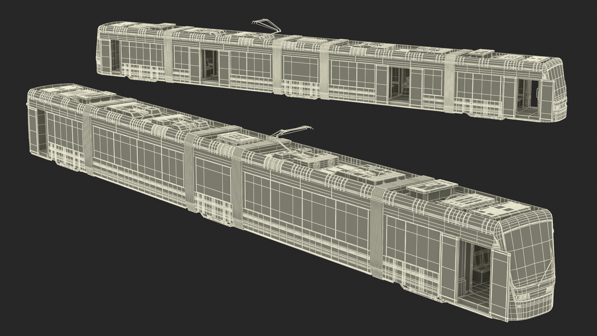 Modern City Tram Bybanen 3D model