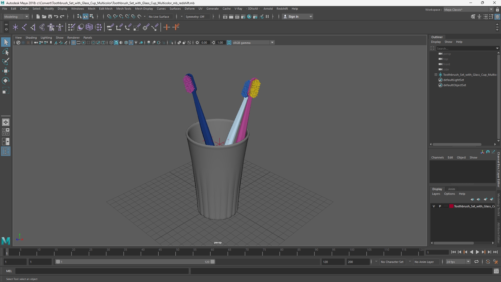 Toothbrush Set with Glass Cup Multicolor - view 11