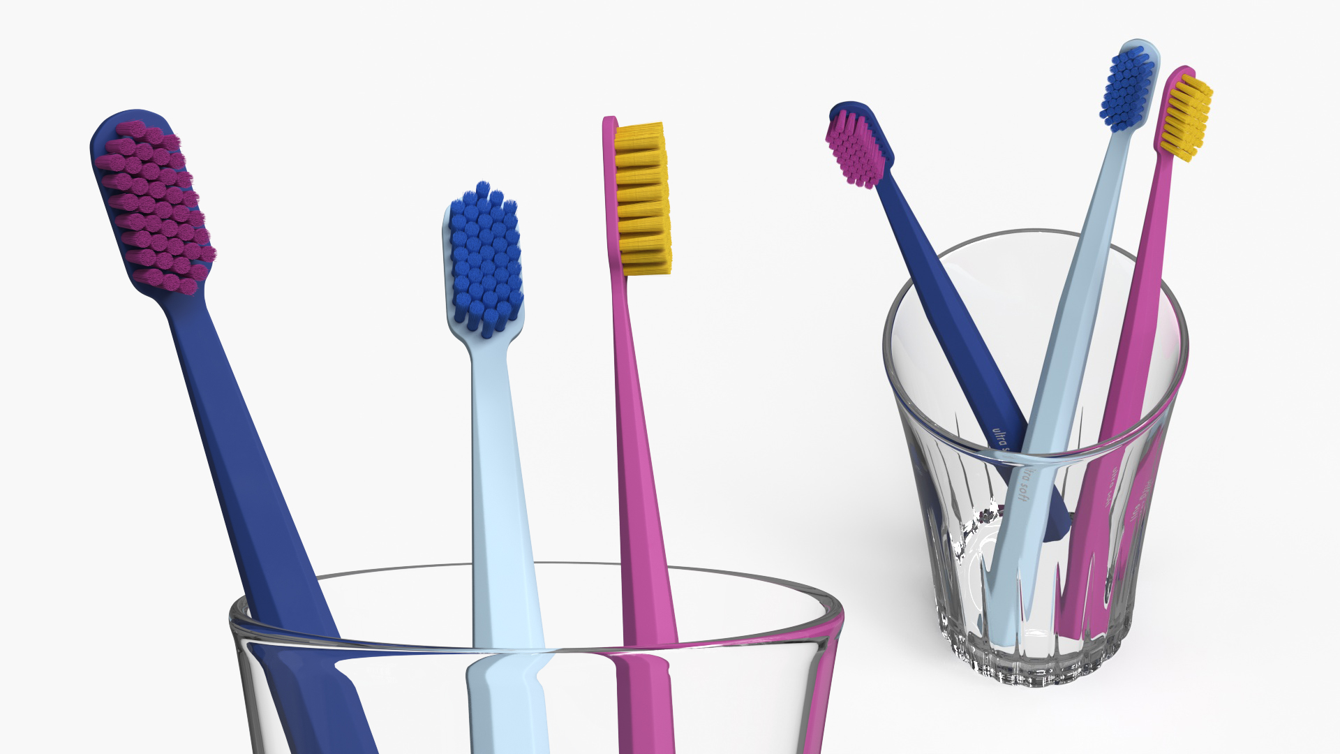 Toothbrush Set with Glass Cup Multicolor - view 5