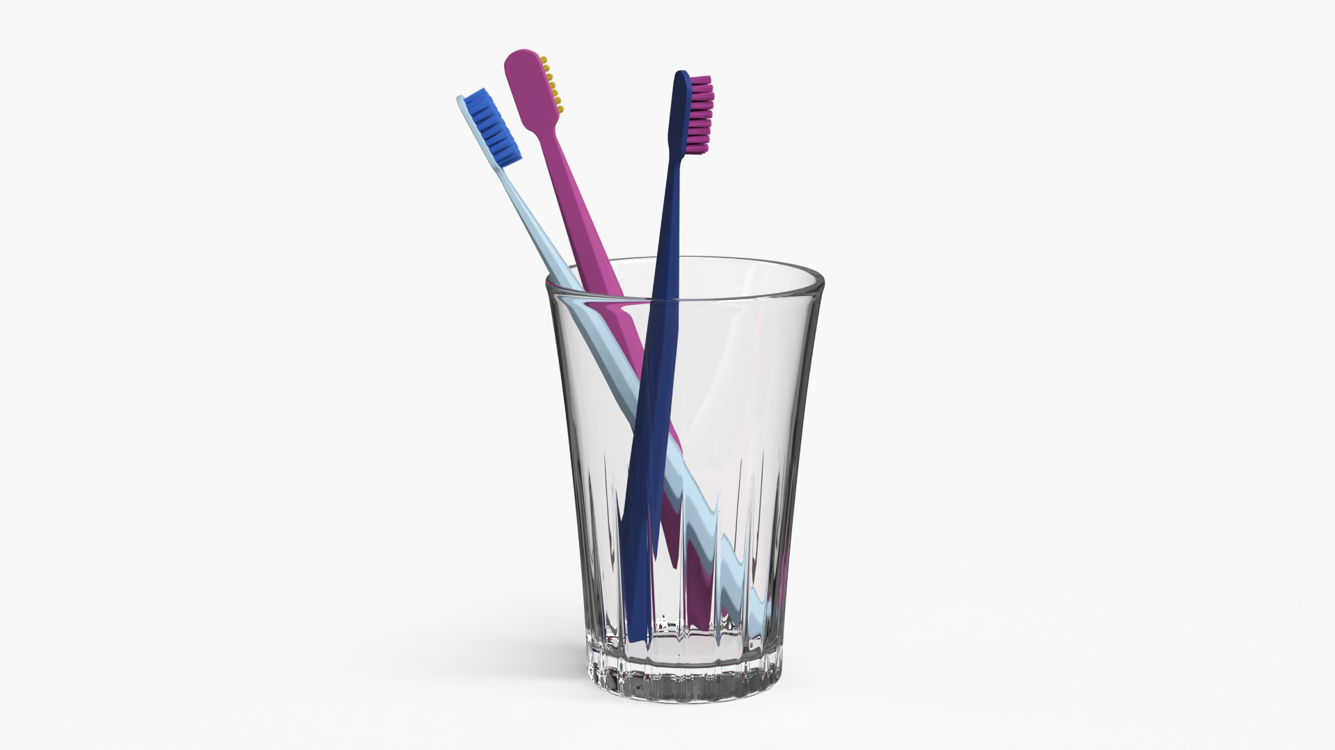 Toothbrush Set with Glass Cup Multicolor - view 2