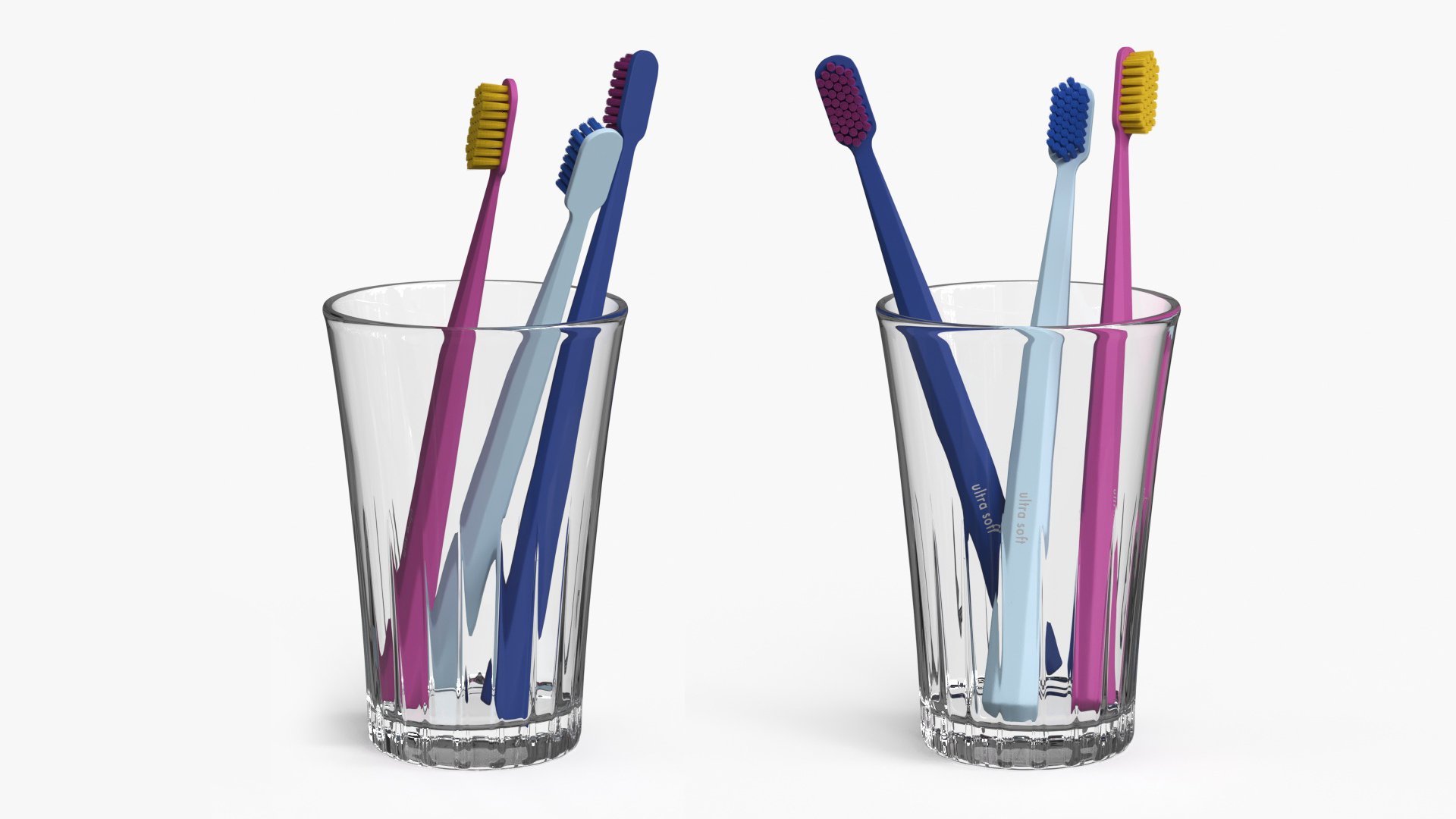 Toothbrush Set with Glass Cup Multicolor - view 4