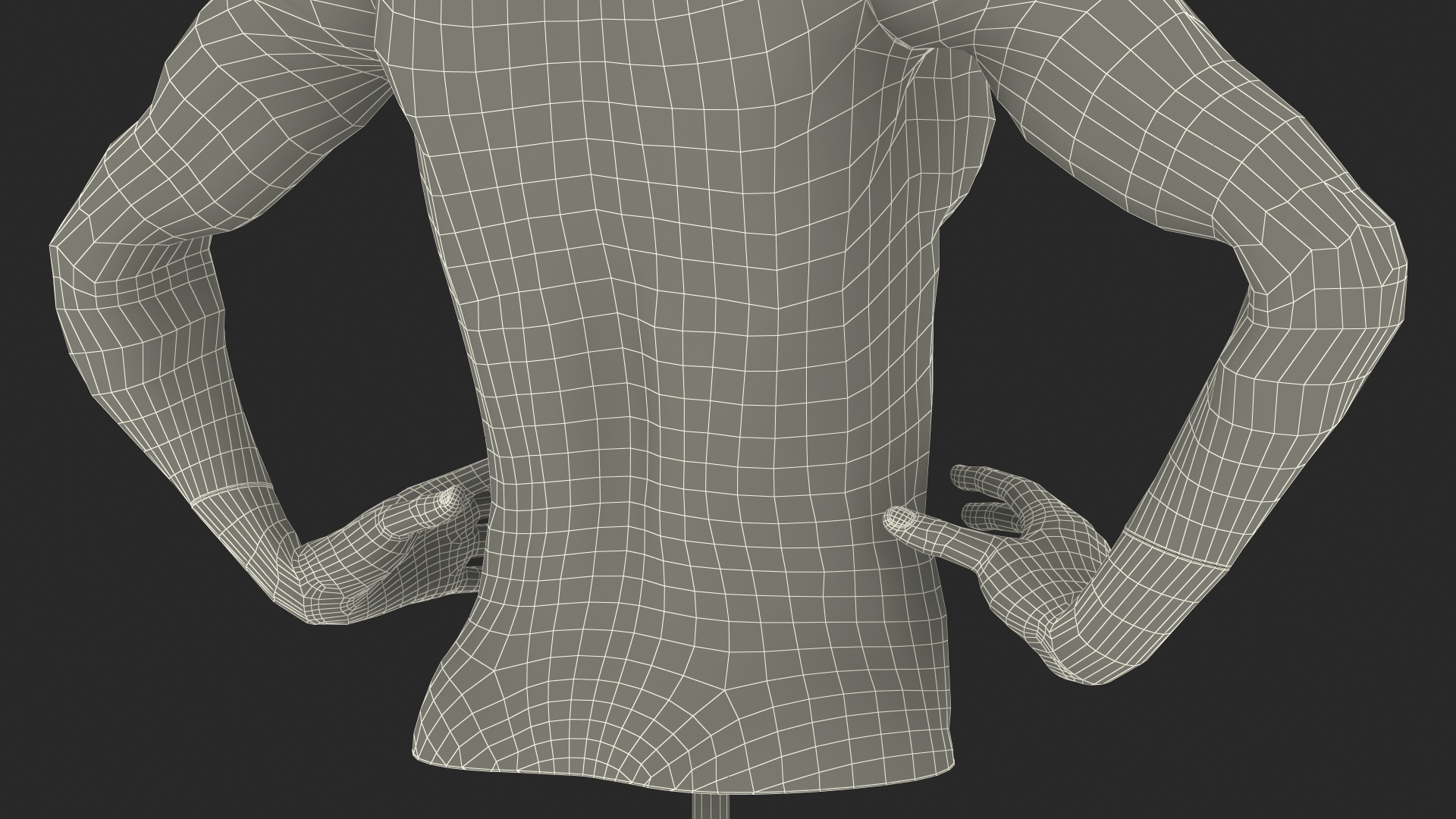 Woman Torso Sports Mannequin White 3D model