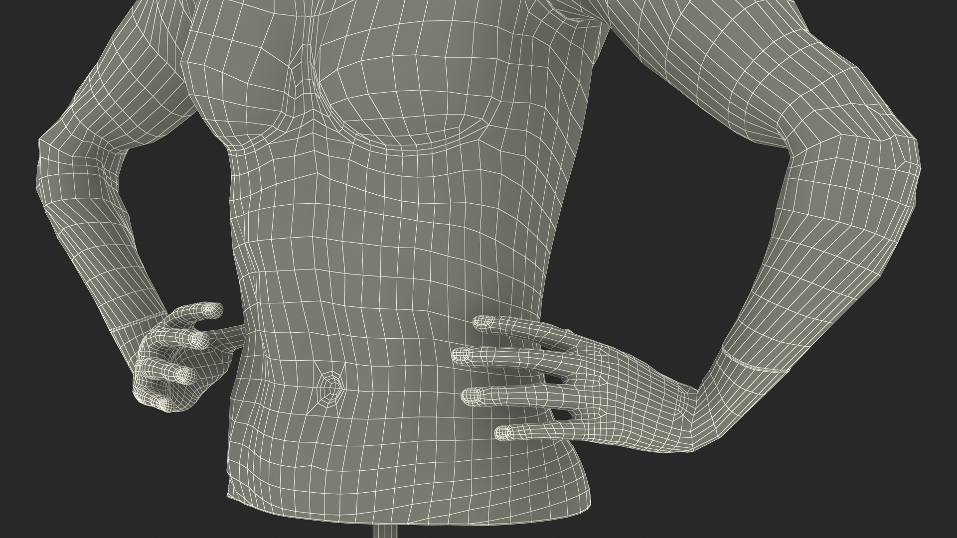 Woman Torso Sports Mannequin White 3D model