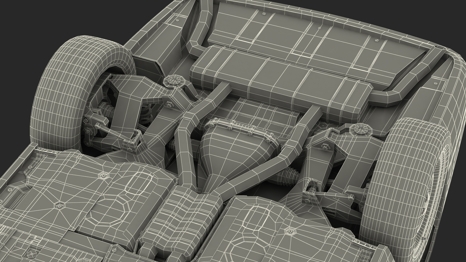 Ford Crown Victoria Yellow Taxi Simple Interior 3D