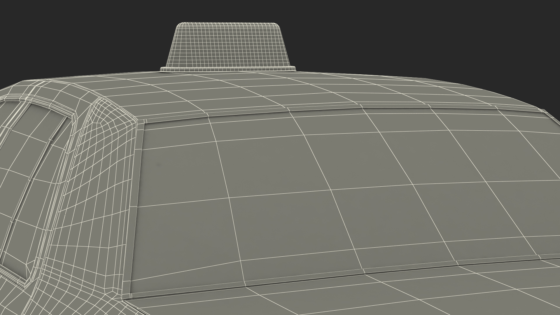 Ford Crown Victoria Yellow Taxi Simple Interior 3D