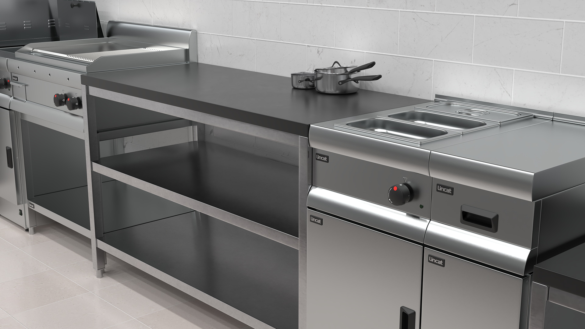Culinary Commercial Kitchen Light Off 3D