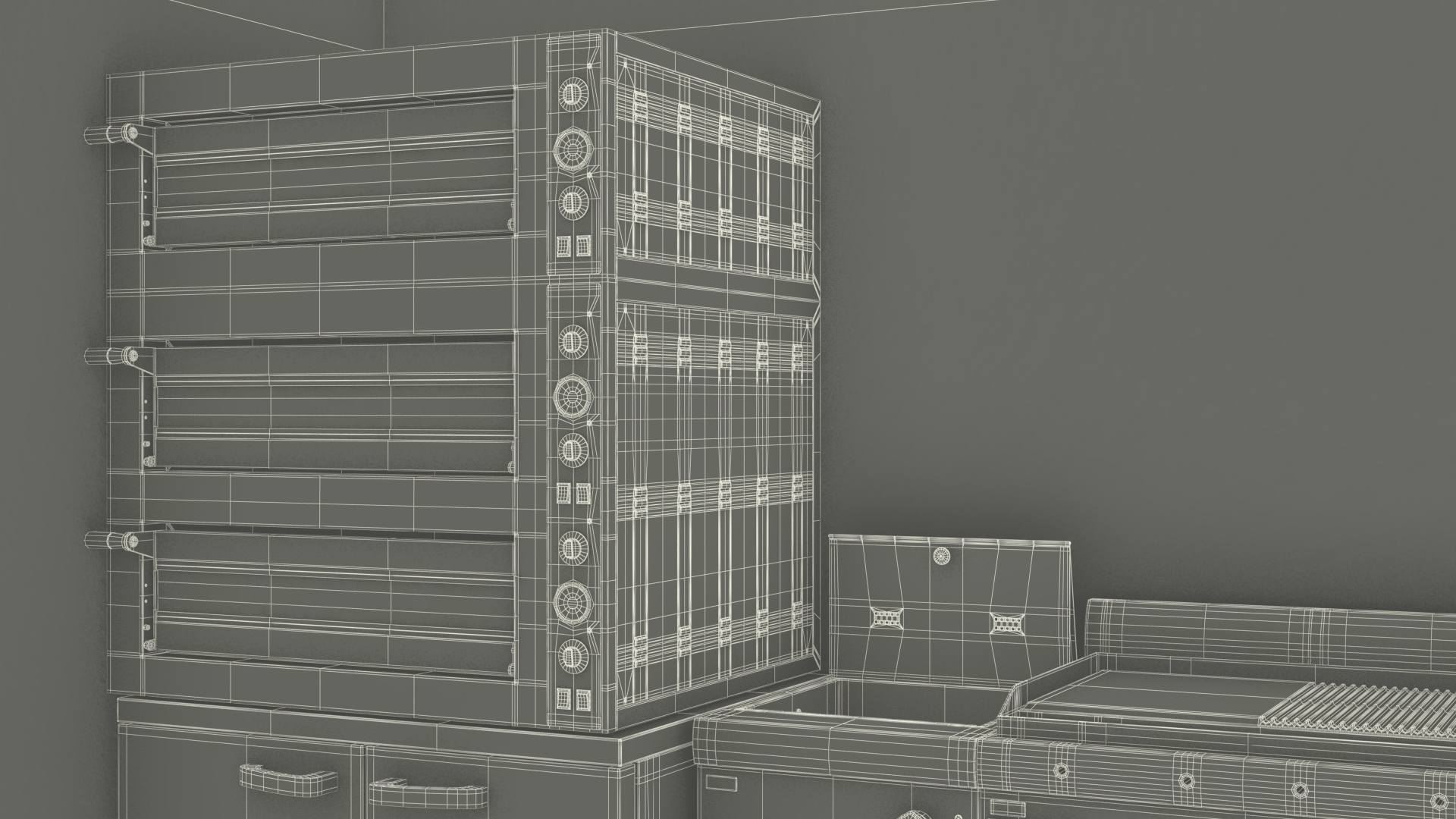 Culinary Commercial Kitchen Light Off 3D