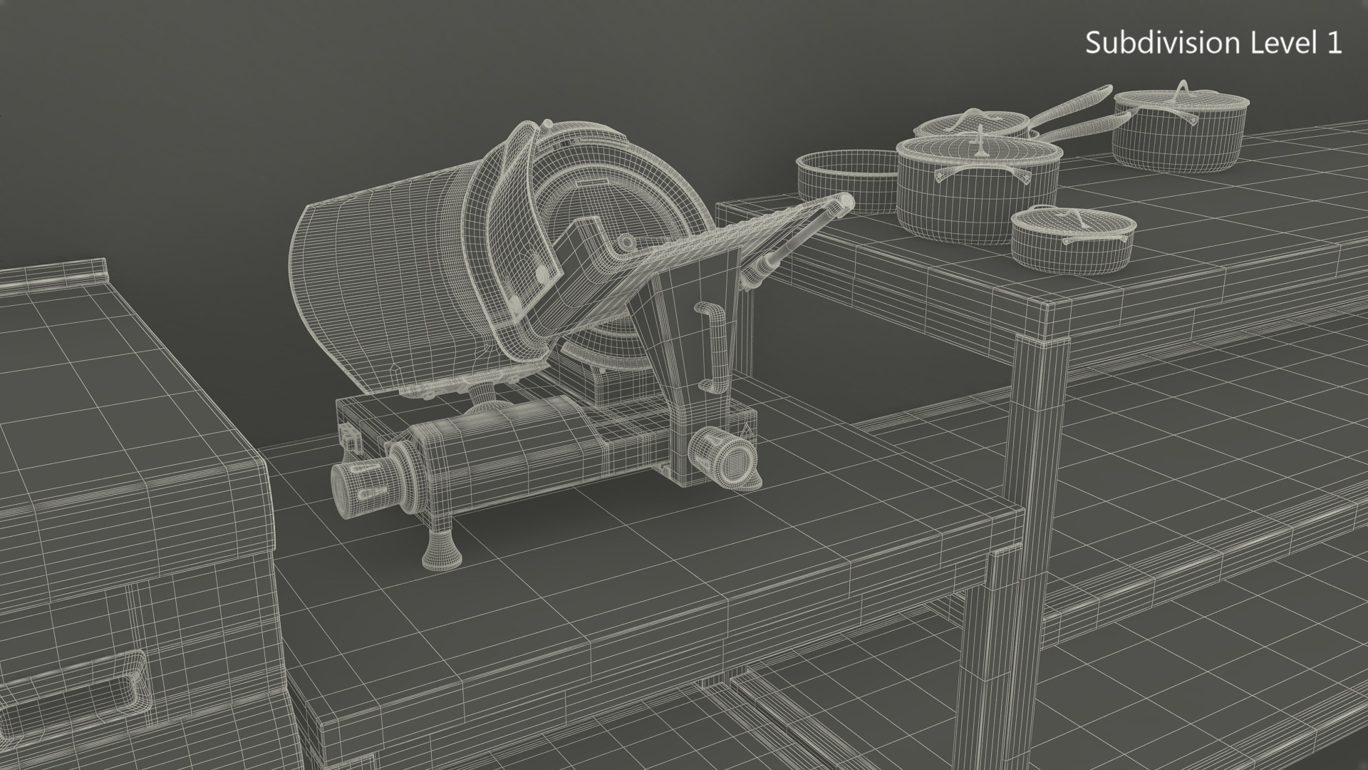 Culinary Commercial Kitchen Light Off 3D