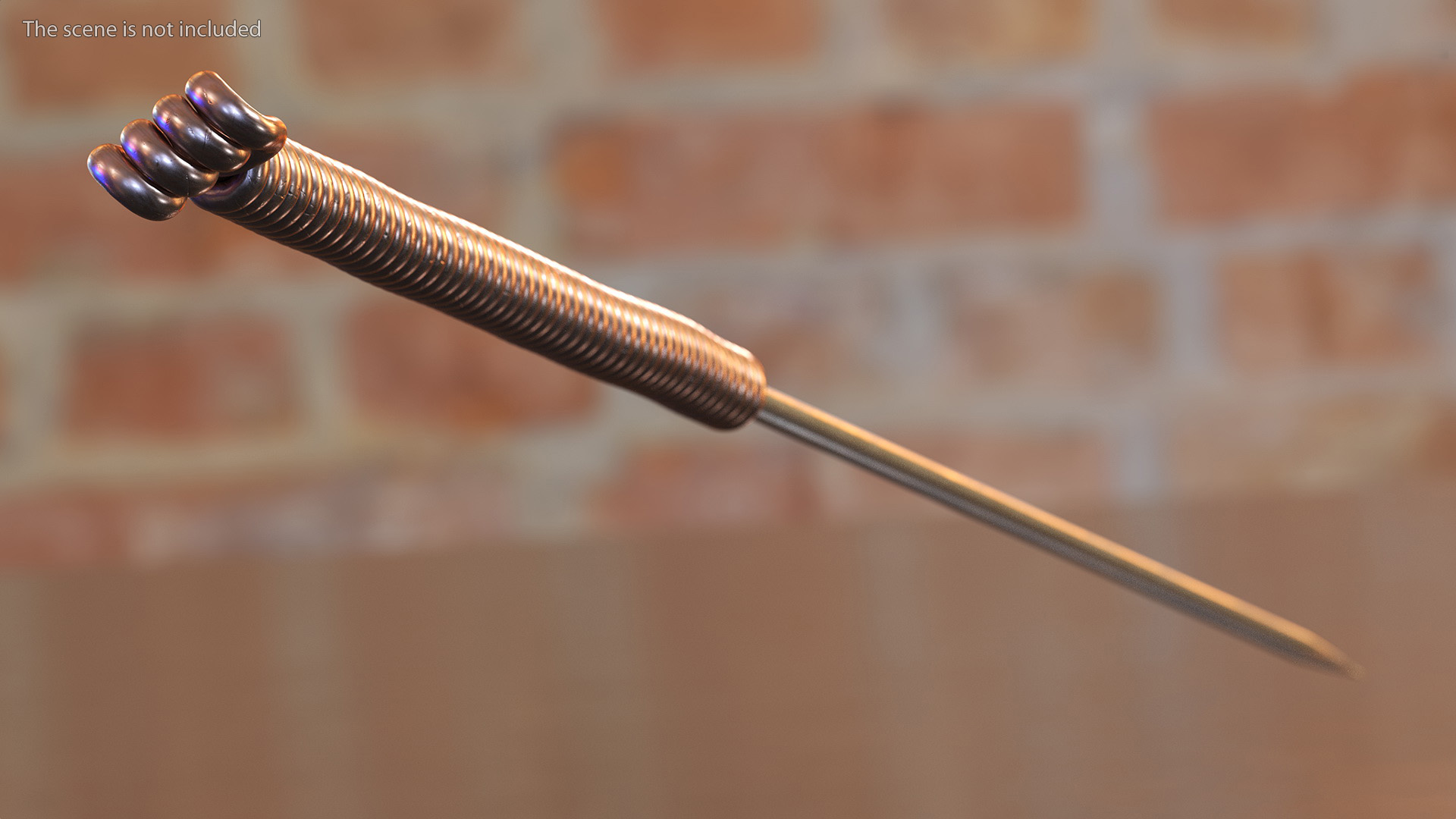 Large Acupuncture Needle Gold 3D model