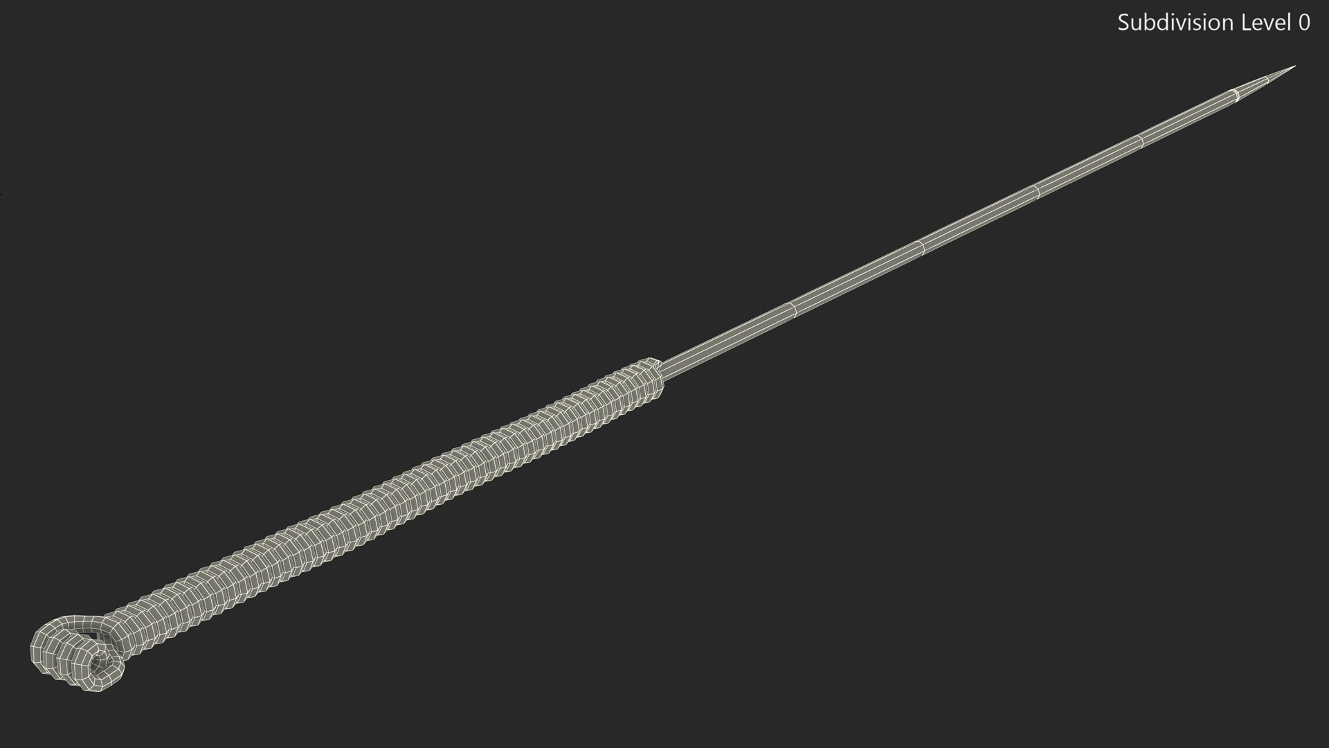 Large Acupuncture Needle Gold 3D model