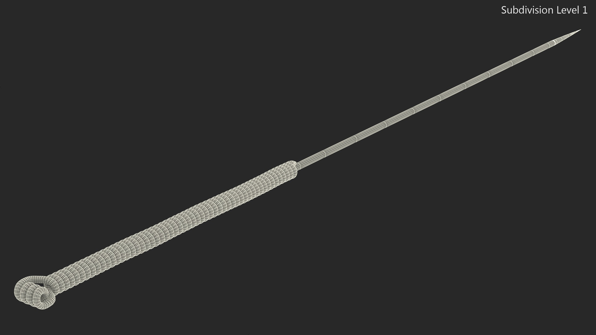 Large Acupuncture Needle Gold 3D model