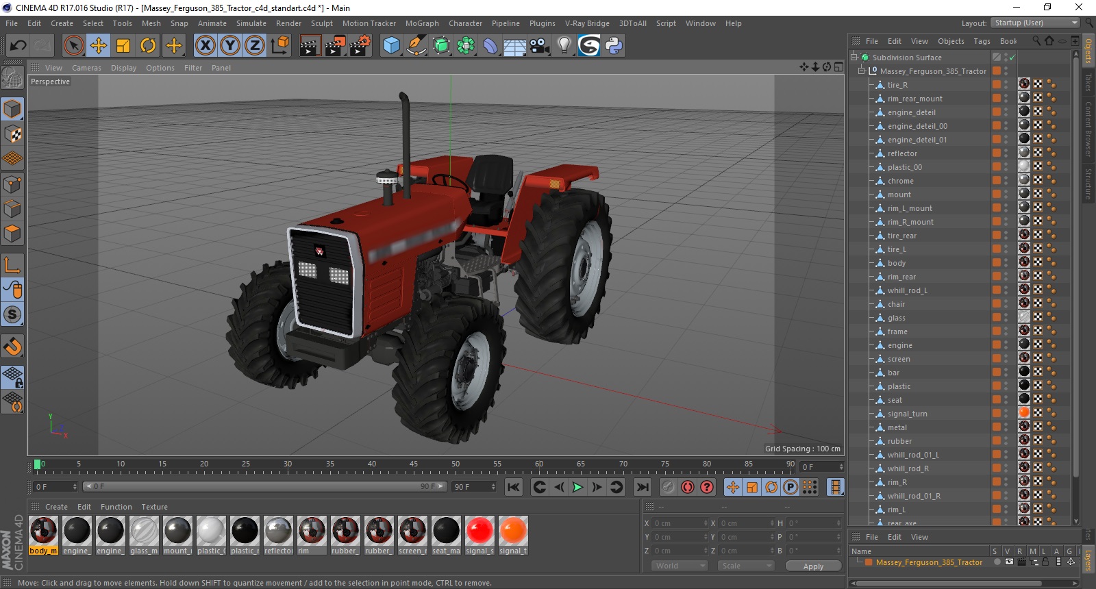 Massey Ferguson 385 Tractor 3D