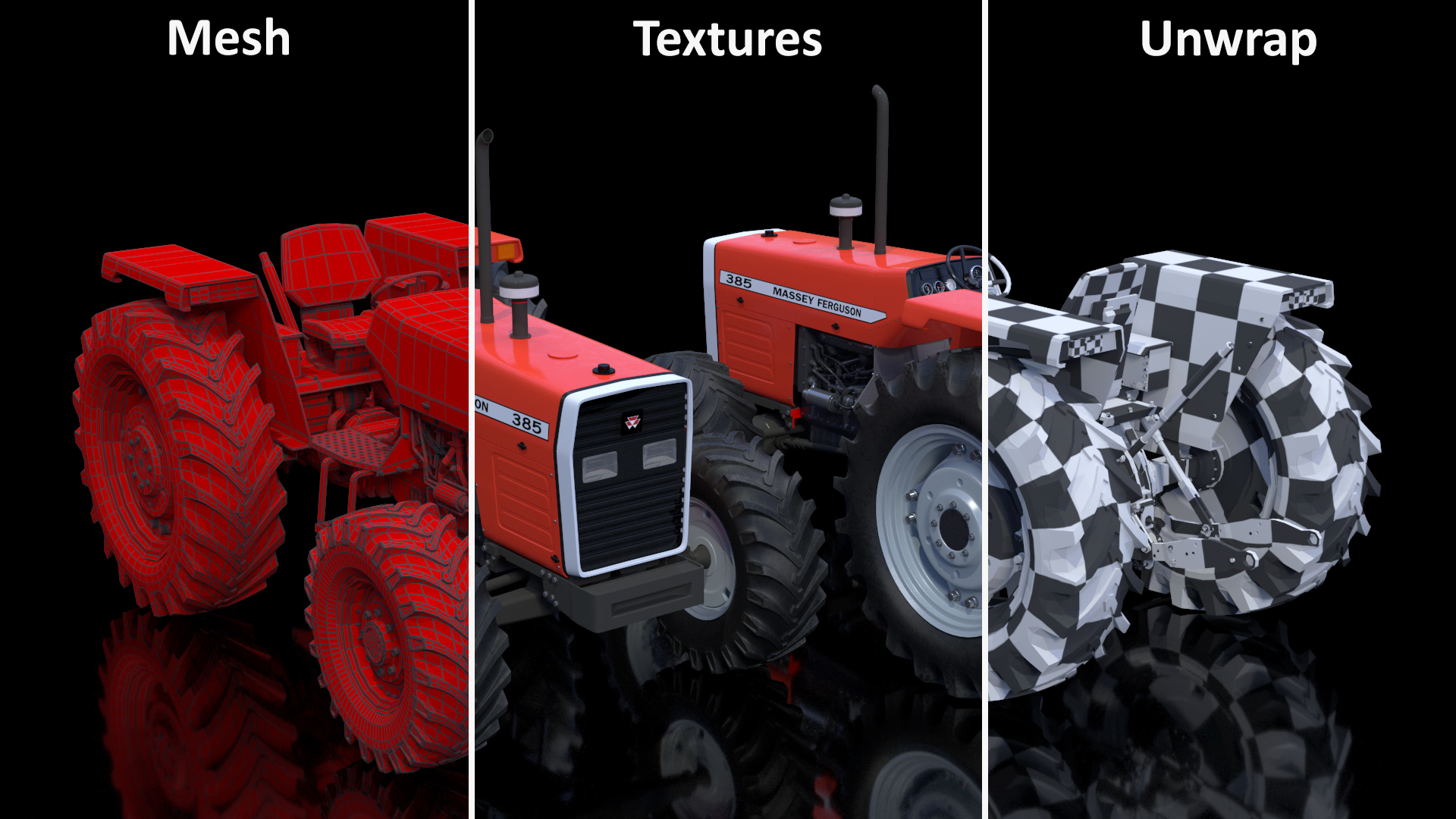 Massey Ferguson 385 Tractor 3D