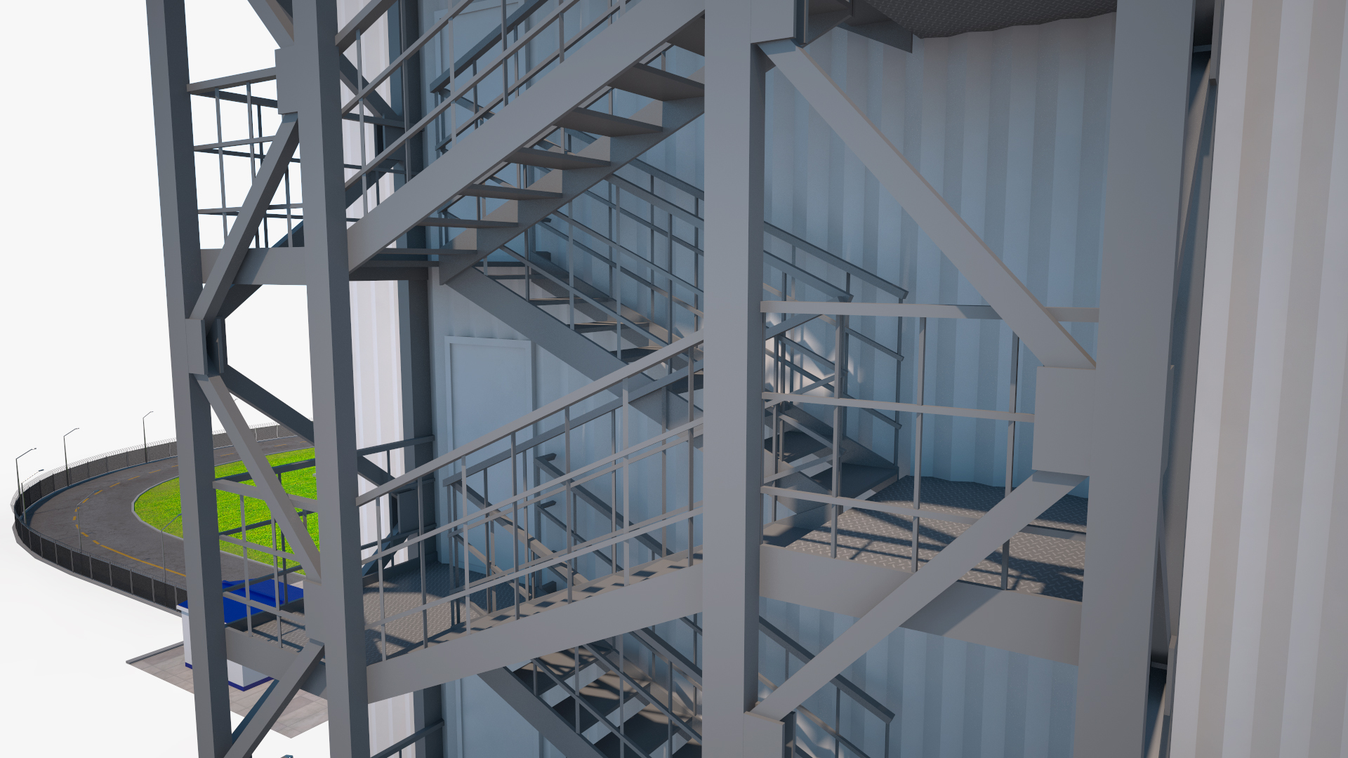 Vostochny Cosmodrome Russian Spaceport Rigged for Maya 3D model