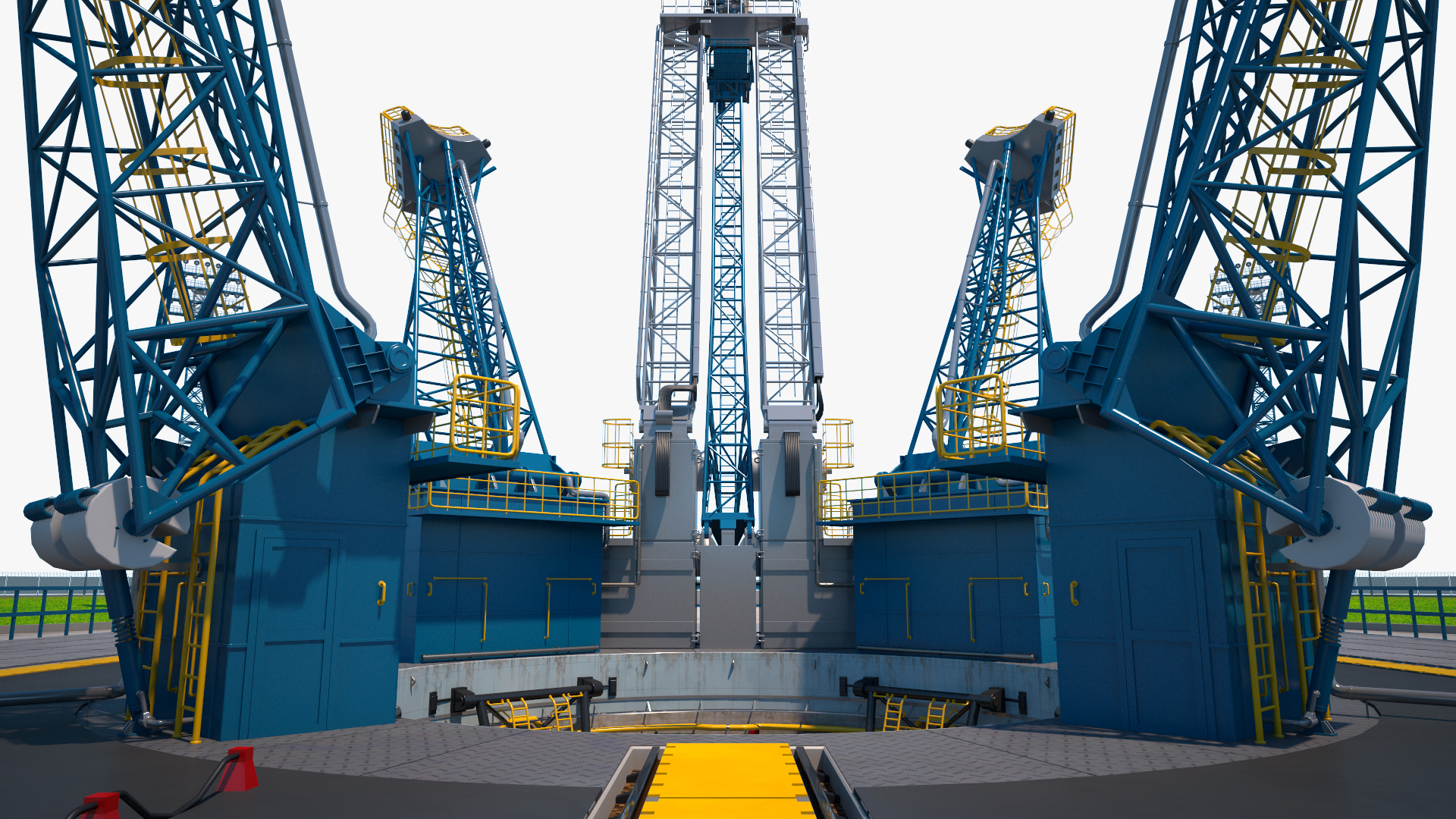 Vostochny Cosmodrome Russian Spaceport Rigged for Maya 3D model