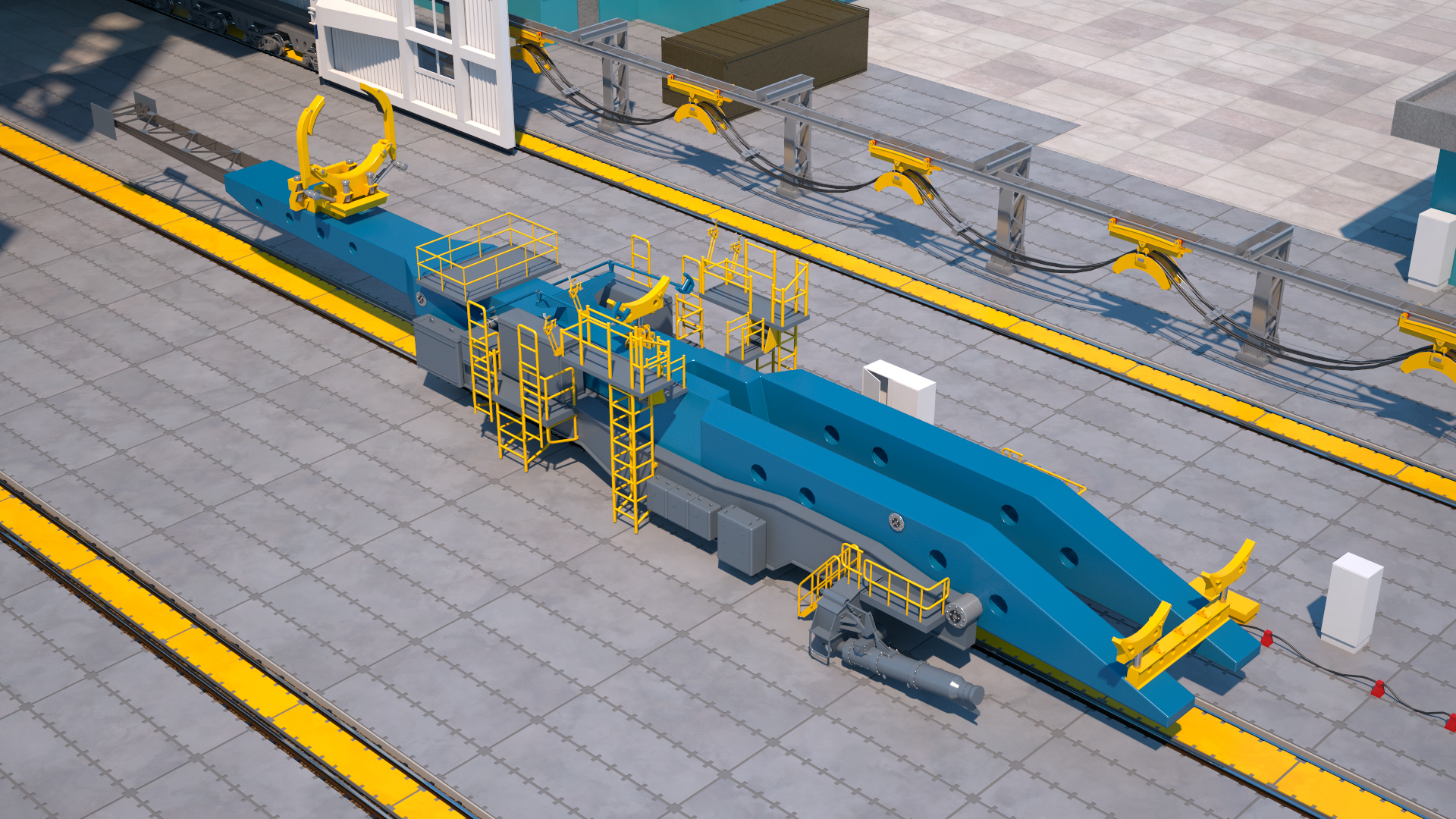 Vostochny Cosmodrome Russian Spaceport Rigged for Maya 3D model