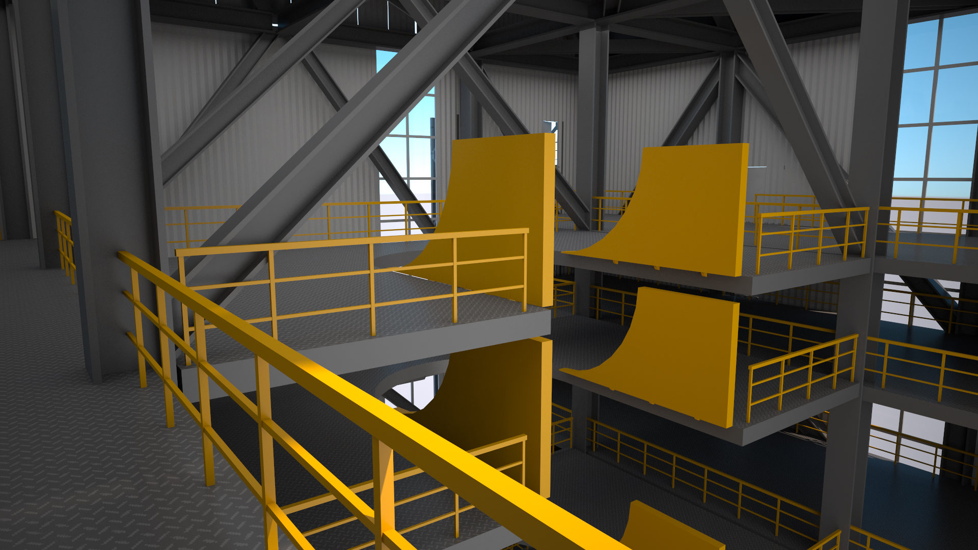 Vostochny Cosmodrome Russian Spaceport Rigged for Maya 3D model