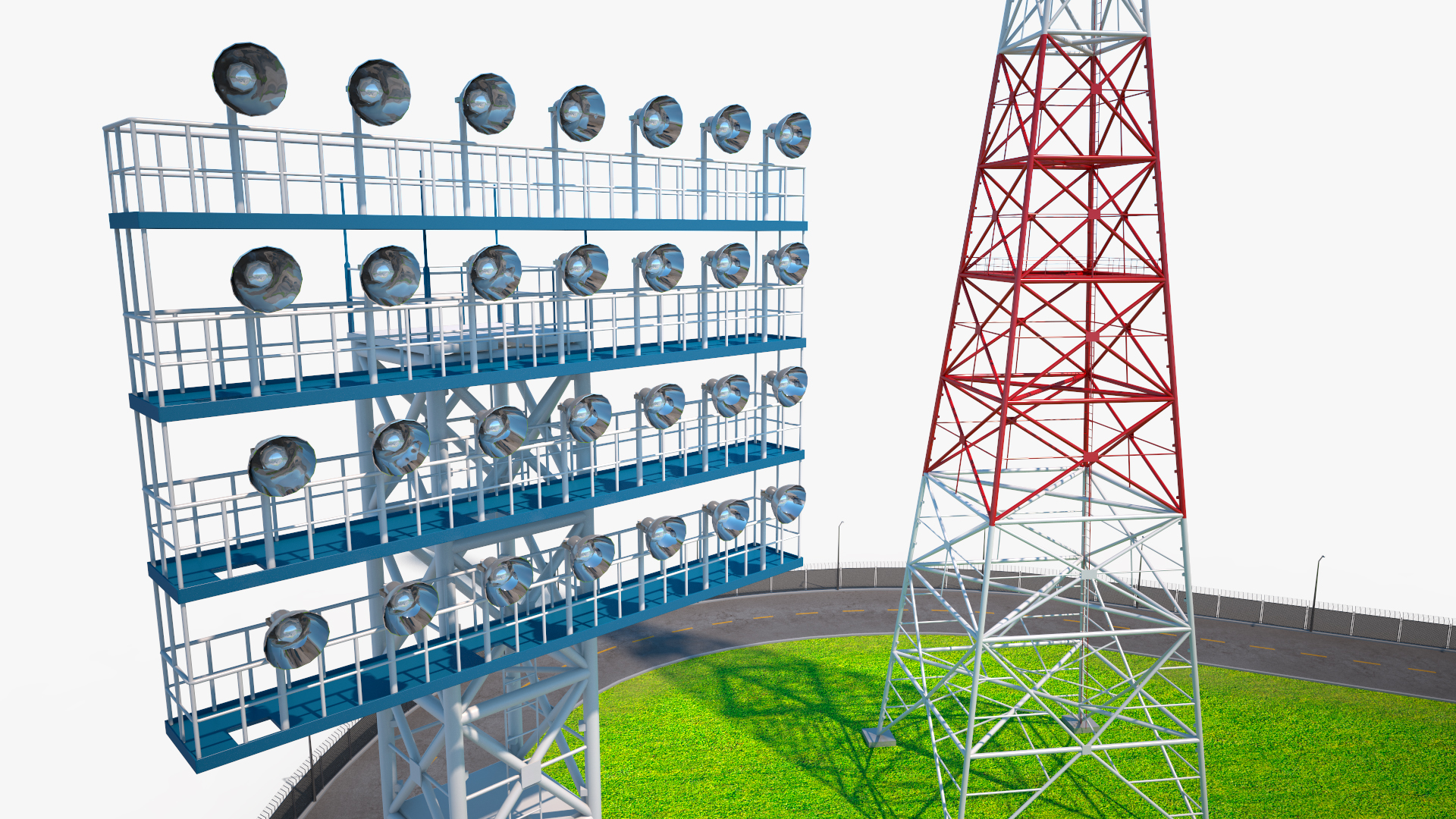 Vostochny Cosmodrome Russian Spaceport Rigged for Maya 3D model