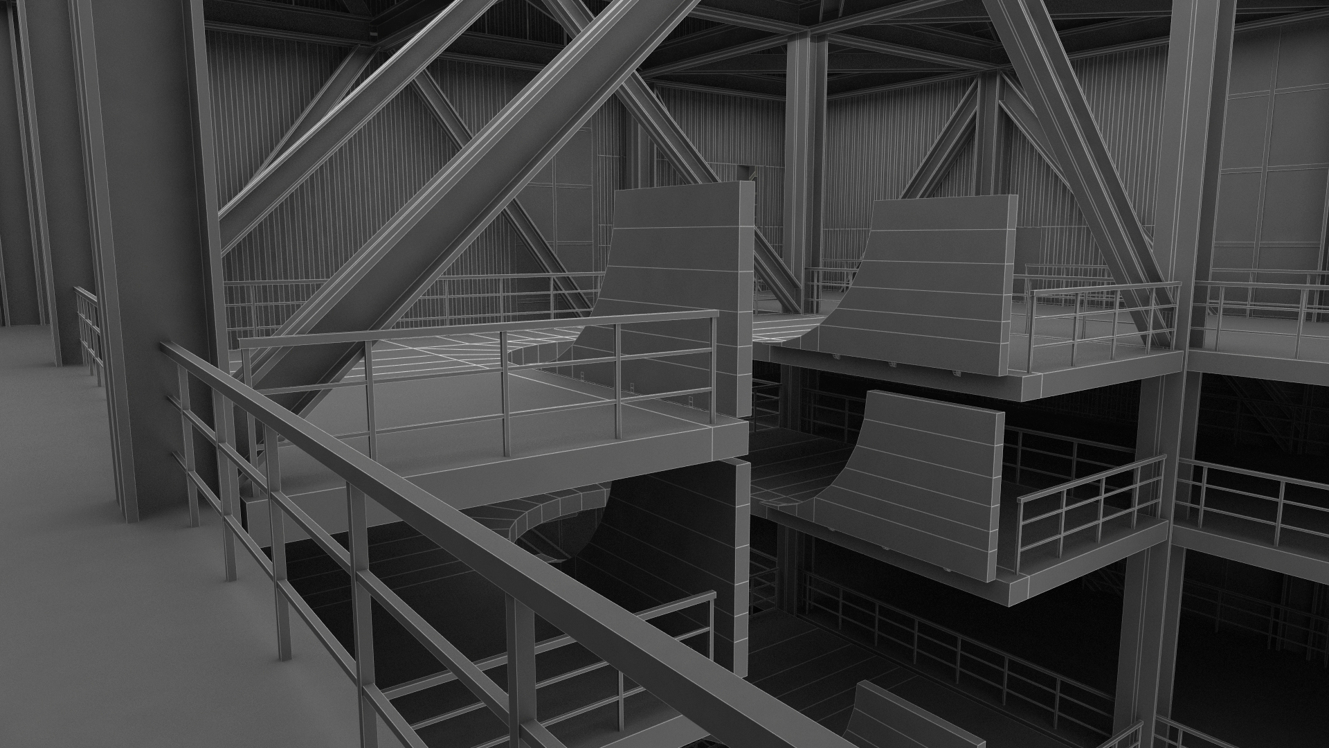 Vostochny Cosmodrome Russian Spaceport Rigged for Maya 3D model