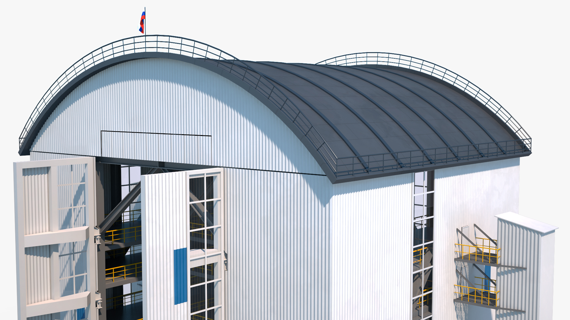 Vostochny Cosmodrome Russian Spaceport Rigged for Maya 3D model