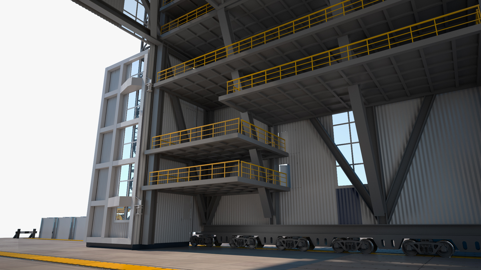 Vostochny Cosmodrome Russian Spaceport Rigged for Maya 3D model