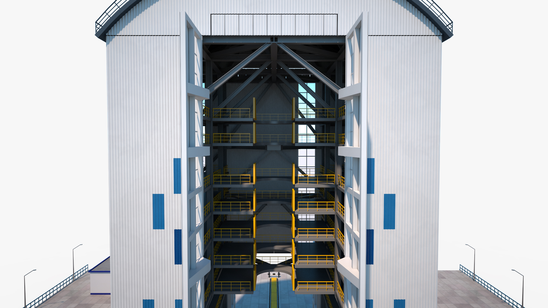 Vostochny Cosmodrome Russian Spaceport Rigged for Maya 3D model