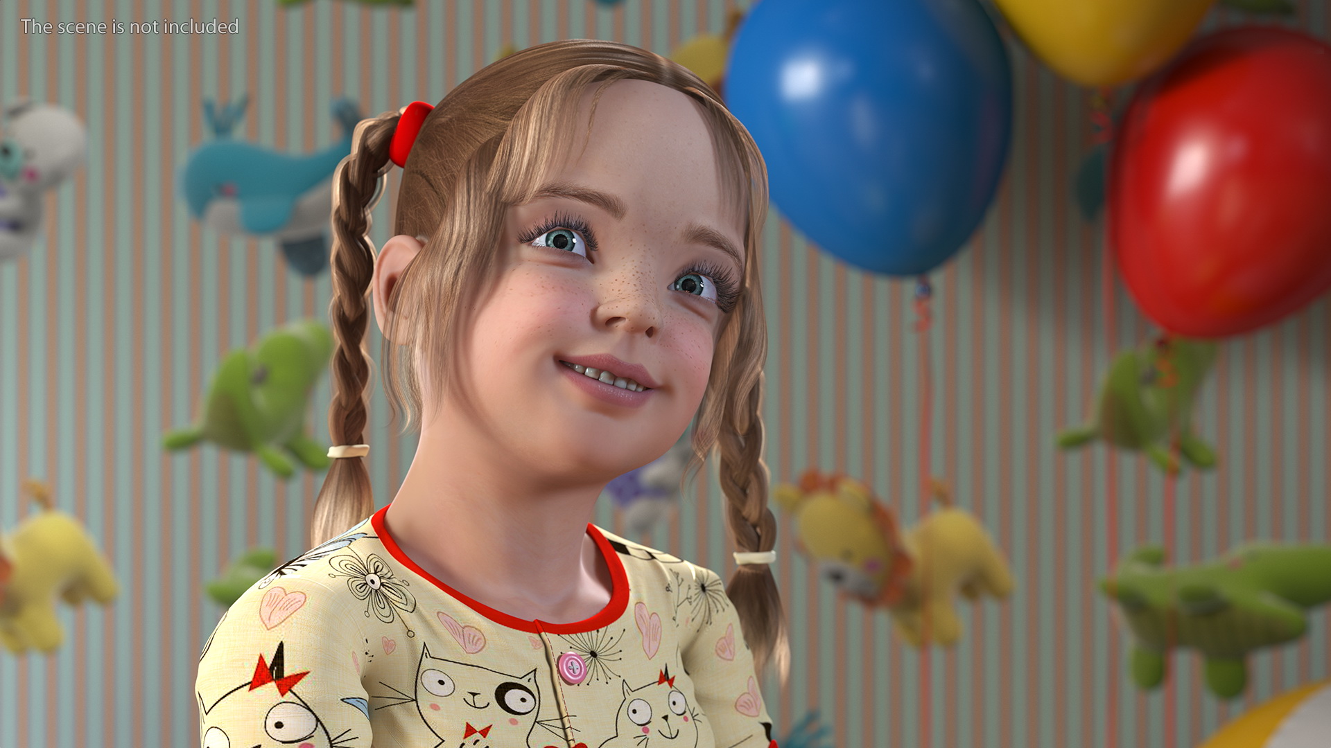 3D model Child Girl Pose