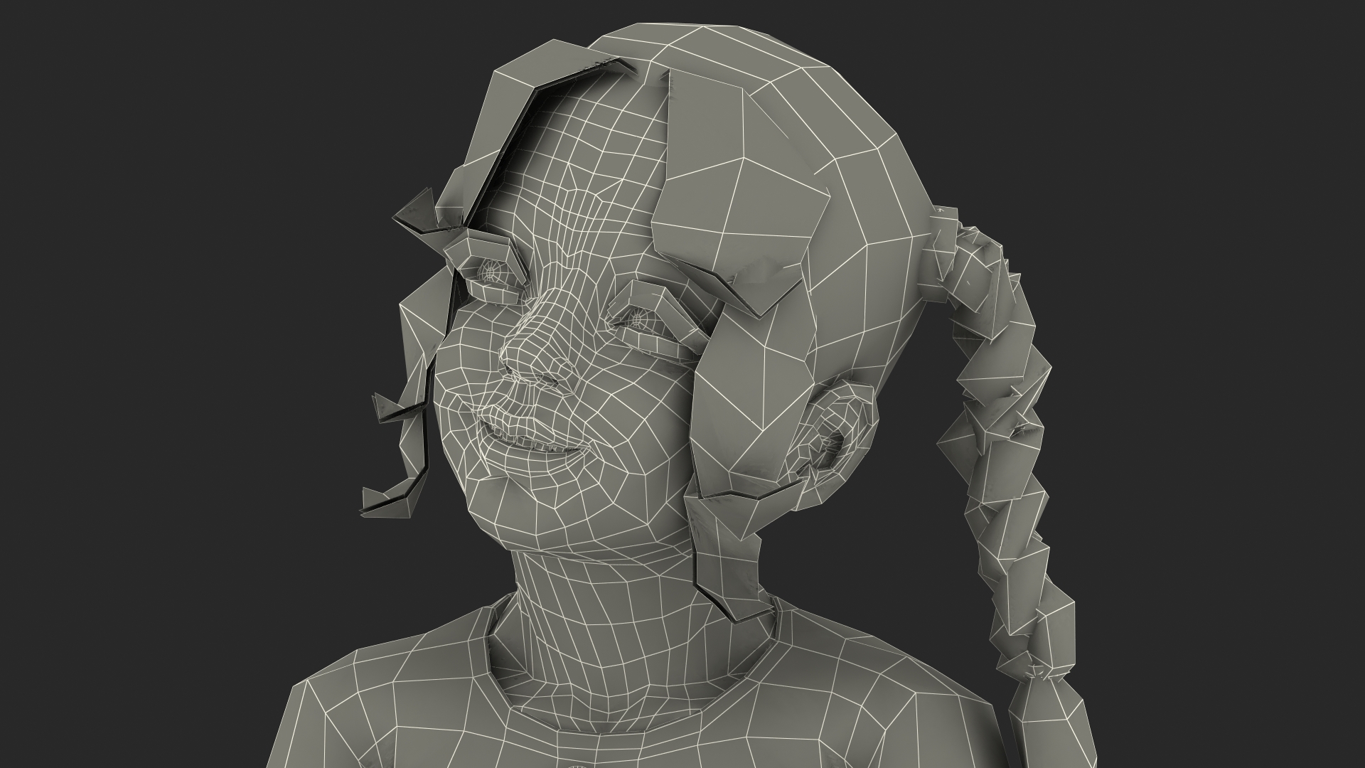 3D model Child Girl Pose