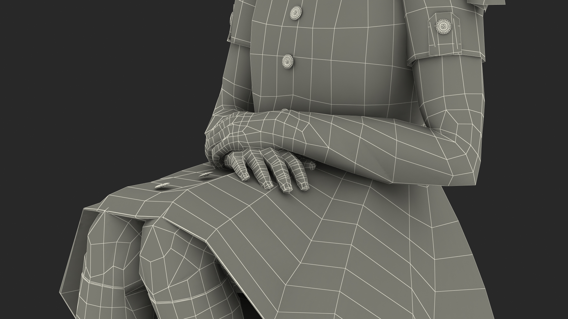 3D model Child Girl Pose