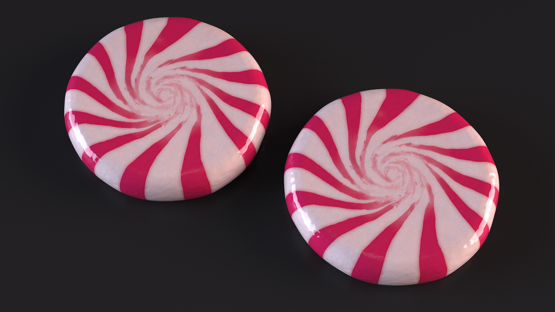 3D Pink Round Candy